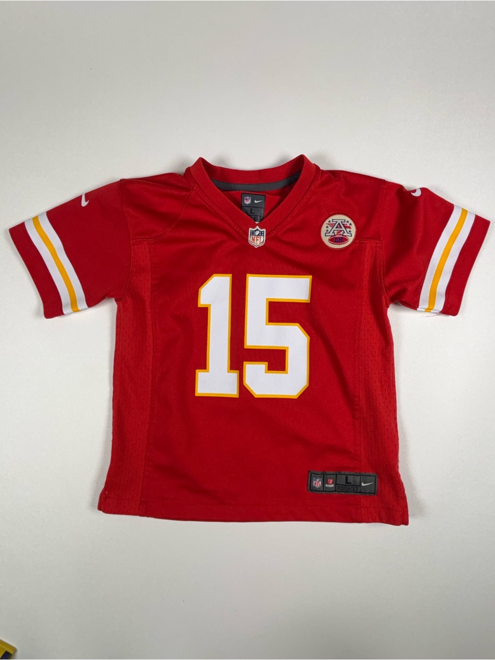 NFL Kids Kansas City Chiefs #15 Mahomes Jersey- L(7)